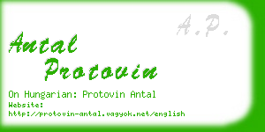 antal protovin business card